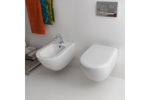 KERASAN Aquatech Биде подвесное c 1отв под смеситель, цвет белый