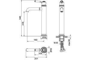Смеситель для раковины-чаши Timo Arisa 5311/00F хром - 2