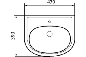 Подвесная раковина Sanita Комфорт (CMFSAWB01) - 2