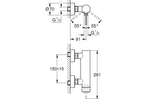 Смеситель Grohe Essence New 33636001 для душа - 2