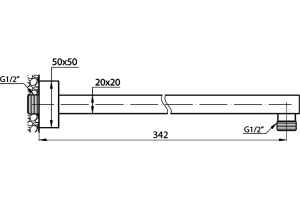 Кронштейн для верхнего душа Cezares CZR C TD 01 - 2