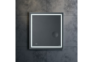 Зеркало AM.PM Gem 65 с LED-подсветкой, часами и косметическим зеркалом