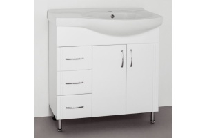 Тумба для комплекта Style Line Эко Стандарт 82 белая, левая