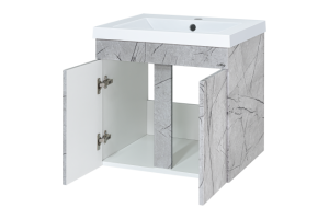 Тумба под раковину Misty Торос 50 серая глянцевая - 2