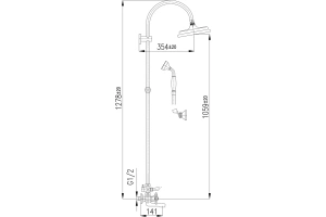 Душевая стойка Rav Slezak Morava бронза - 2