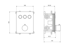 Смеситель для душа встраиваемый Excellent Krotos хром - 3