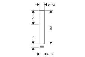 AX 10 531 000 Starck Ручной душ 1 режим, латунный корпус - 2