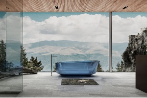 Ванна из полиэфирной смолы Abber Kristall 170х80 синяя - 3