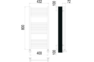 Водяной полотенцесушитель Terminus Аврора П16 400х800 Хром - 3