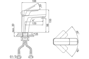 Смеситель для раковины D&K  белый, хром (DA1432116) - 2