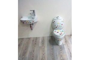 Унитаз-компакт Creavit Cocuk CK400D с декором, сиденье микролифт - 2