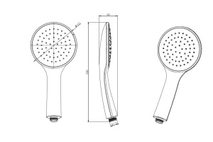 Ручной душ AQUATEK AQ2001CR, 1jet - 2