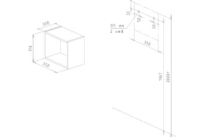 Полка Бриклаер Кристалл 20 для пенала, муссон - 3