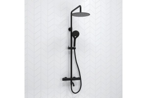 Душевая система WasserKraft 24.8 с термостатом черный матовый - 2