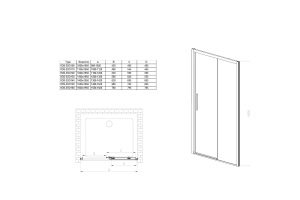 Душевая дверь в нишу Vincea Soft 140x195 профиль черный стекло прозрачное - 2