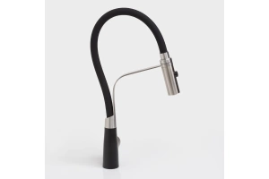 Смеситель для кухни Wasserkraft черный - сталь  - 3