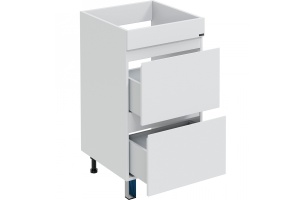 Тумба под раковину над стиральной машиной напольная Санта Марс 48 белый - 3