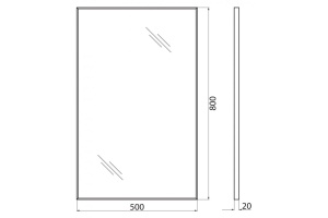 Зеркало BelBagno SPC-AL-500-800 - 2