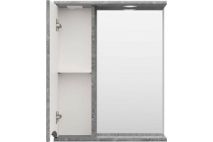 Зеркало-шкаф Misty Атлантик 60 левое серое матовое - 2