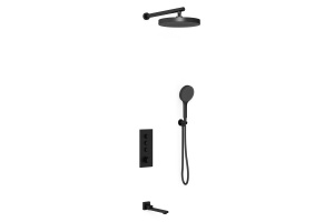 Душевой комплект Vincea Inspire с термостатом черный матовый