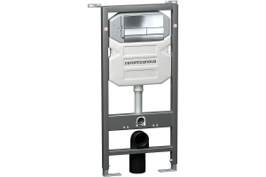 Комплект унитаза с инсталляцией Ceramica Nova Balearica белый с сиденьем микролифт и кнопкой хром глянцевый - 3