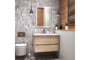 FAMILY База под раковину подвесная с двумя выкатными ящиками, Pino Bianco, 900x480x550, Family-900-2C-SO-PB