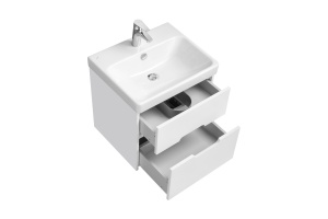 Тумба с раковиной Aquaton Оливия 55 белый матовый - 3