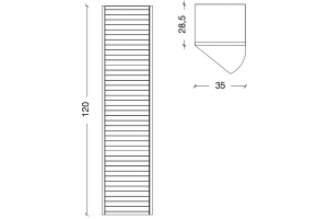 Шкаф - пенал Armadi Art Vallessi Avantgarde Canale 35 подвесной белый - золото - 3