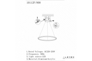 Подвесной светильник iLedex Axis 10112P/1-24W-3000K-D800 BR - 2
