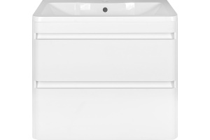 Тумба с раковиной Style Line Атлантика 80 Люкс Plus, подвесная, белая
