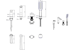 Смеситель Boheme Venturo 380-W на борт ванны - 2