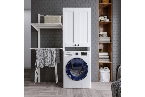 Шкаф-пенал Бриклаер Хелена 64 белый глянец (4627125416422)