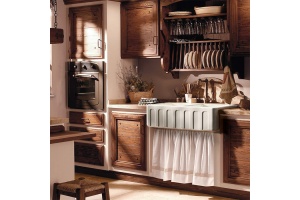 KERASAN Hannah SURREY Раковина керамическая кухонная 800x470x230 мм,без отв под смеситель, без сифона, толщина 40 мм, цвет белый