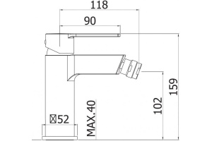 Смеситель Cezares Ovest BSM1-01-W0 для биде, хром - 2