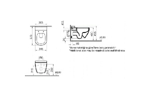 Унитаз подвесной Vitra D-Light с крышкой, белый (5911B003-1086) - 3
