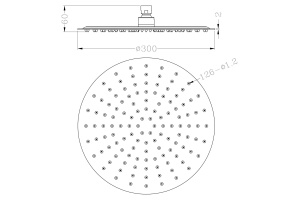Верхний душ Rav Slezak 30х30 хром - 3