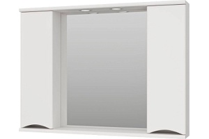 Зеркало-шкаф Misty Атлантик 100 белое матовое