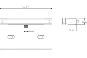 Термостат Swedbe Mercury 9052 для душа - 2