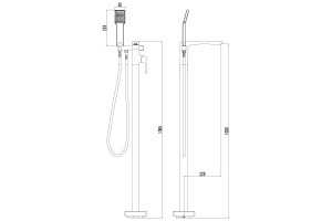 Смеситель для ванны Lemark Unit хром (LM4544C) - 2