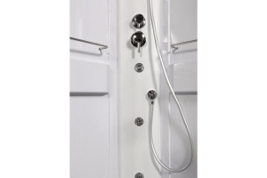 Душевая кабина Deto L 100х100 с гидромассажем, хром (L510NLED+GM) - 3