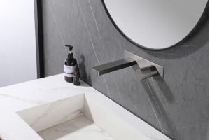 Смеситель для раковины Abber Rund сталь матовый - 2