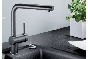 Смеситель для кухонной мойки Blanco Linus черный (516688) - 3