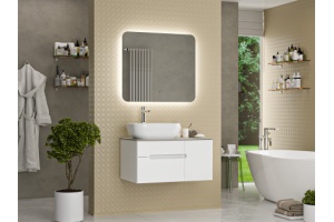 Тумба под раковину Misty Роял 80 белая матовая - 3