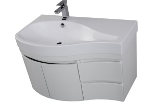 Тумба с раковиной Aquanet Сопрано 2-95  белая L - 3