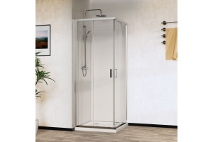 Душевой уголок Vincea City 90х90 профиль хром стекло прозрачное - 2