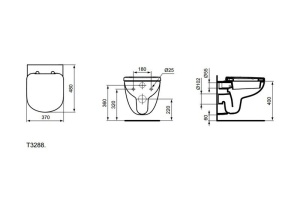 Унитаз подвесной Ideal Standard Tempo, с крышкой белый (T328801) - 2