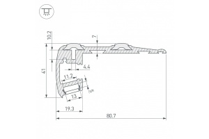 Профиль Arlight STEP-2000 BLACK 018507 - 2