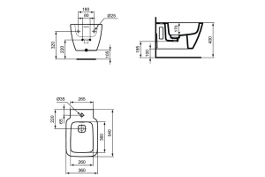 Биде подвесное Ideal Standard Strada II белый - 2