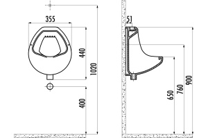 Писсуар Creavit TP600 - 2
