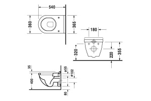 Подвесной унитаз Duravit Starck 3 (42000900A1) - 3